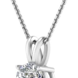 14K Gold 1/2-5 Carat LAB GROWN Diamond Solitaire Pendant IGI Certified 4 Prong Diamond Pendant Necklace For Women (E-F-G, VS1-VS2, 0.50-5 C.t.w) - Image 5