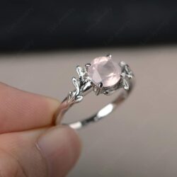 LUO Round Shaped 7 MM Gemstone Branch Statement Ring 925 Sterling Silver Birthstone Ring for Women - Image 3