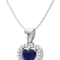 Diamondere Natural and Certified Gemstone and Diamond Heart Petite Necklace in 14k Solid Gold | 0.45 Carat Pendant with 18 Inch Chain Valentine's Day gift for her - Image 2