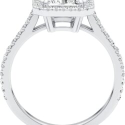 3 Carat Radiant Cut Moissanite Engagement Statement Wedding Band Ring for Women in 14k White Gold (G-H, VVS, 3.35 CTW) Anniversary Promise Ring Size 4.5 to 11 - Image 5