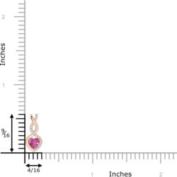Angara Natural Pink Sapphire Infinity Heart Pendant with Diamonds in Silver / 14K Solid Gold/Platinum | Birthday, Engagement, Anniversary, Wedding Jewelry Gift for Women - Image 4