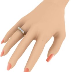 1 Carat 5-Stone Diamond Wedding Band Ring in 14K Gold - Image 4