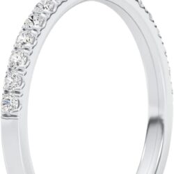 1/4 Carat Lab Grown Diamond and 2 1/3 Carat Oval Cut Moissanite Engagement Ring for Women in 14k White or Rose Gold (G-H, VS, cttw) Anniversary Promise Ring Size 5.5 to 7 - Image 4