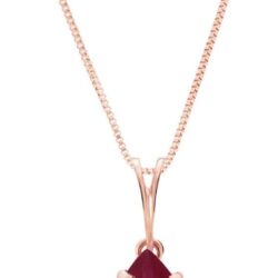 Galaxy Gold GG 5 ct s14k Solid White Yellow Rose Gold Born A Lioness Ruby Pendant Necklace 4295 - Image 3