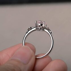 LUO Round Shaped 7 MM Gemstone Branch Statement Ring 925 Sterling Silver Birthstone Ring for Women - Image 4