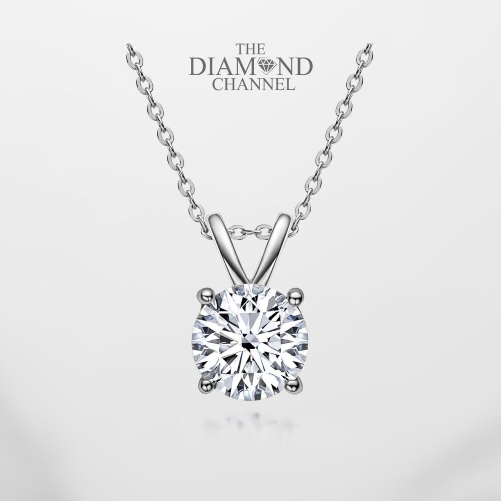 The Diamond Channel NATURAL Diamond 4-Prong Pendant Necklace with 16”+2” Extender - 14K Gold Diamond Pendant - Fine Jewelry for Women - Image 4