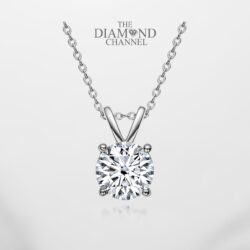 The Diamond Channel NATURAL Diamond 4-Prong Pendant Necklace with 16”+2” Extender - 14K Gold Diamond Pendant - Fine Jewelry for Women - Image 4