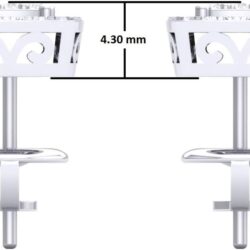 Dazzlingrock Collection 0.50 Cttw 10K Round White Diamond Womens Cluster Style Stud Earrings, Solid White Gold - Image 4