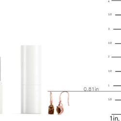 14K STRAWBERRY GOLD DIAMOND SMOKY QUARTZ EARRINGS - Image 3
