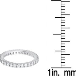 Dazzlingrock Collection 1.00 Cttw 14k Solid Gold Round Diamond Womens Eternity Anniversary Stackable Ring Wedding Band - Image 3