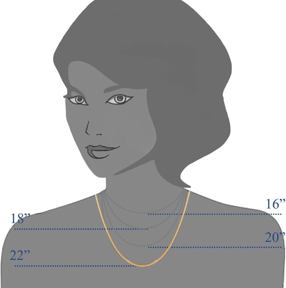 14k Yellow Real Gold Adjustable Box Chain Necklace, 1.15mm, 22" - Image 5