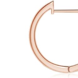 ANGARA Natural Pave-Set Diamond Hinged Hoop Earrings in 14K Solid Gold/Platinum | April Birthstone, Birthday, Engagement, Anniversary, Wedding Jewelry Gift for Women - Image 2