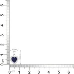 Diamondere Natural and Certified Gemstone and Diamond Heart Petite Necklace in 14k Solid Gold | 0.45 Carat Pendant with 18 Inch Chain Valentine's Day gift for her - Image 3