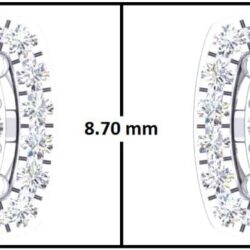 Dazzlingrock Collection 0.50 Cttw 10K Round White Diamond Womens Cluster Style Stud Earrings, Solid White Gold - Image 3