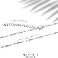 The Diamond Channel NATURAL Diamond 4-Prong Pendant Necklace with 16”+2” Extender - 14K Gold Diamond Pendant - Fine Jewelry for Women - Image 6