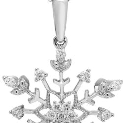 Diamond Snowflake Pendant Necklace with 18" chain - Choice of Style