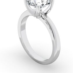 1/2 Carat - 5 Carat Lab Grown Diamond 4 Prong Solitaire Ring | 14K White Gold Engagement Anniversary Wedding Band Ring for Women | E-F Color and VS1 Clarity - Image 3