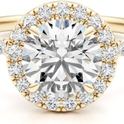 1/2 Carat Lab Grown Diamond and 2 Carat Moissanite Engagement Ring for Women in 14k White/Yellow/Rose Gold (D-E, VS, cttw) Wedding Ring Size 5.5 to 8 (10) - Image 3