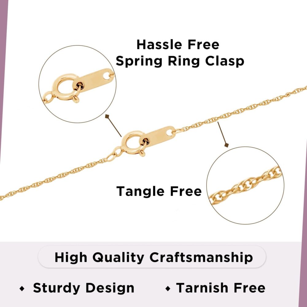 Jewelili Cross Pendant Necklace in 10K White and Yellow Gold with 1/2 Cttw Natural White round and baguette Diamonds 18" Rope Chain - Image 5