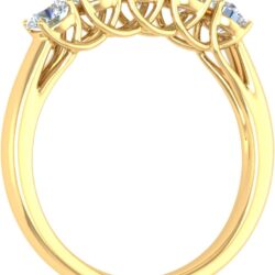1 Carat 5-Stone Diamond Wedding Band Ring in 14K Gold - Image 2