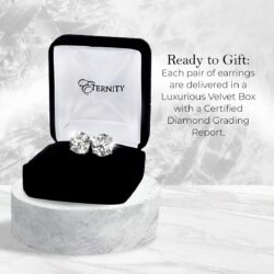Certified Lab Grown Diamond Earrings- 1/4-3 Carat Lab Diamond Earrings in 14K Gold, Premium Collection Lab Created Diamonds - Diamond Stud Earrings for Women - Diamond Earrings Men - Image 6