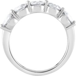 1.00 to 2.00 Ct Round Cut Lab Grown 5 Stone Diamond Anniversary Band Ring (F-G, VS2) in 14K Fine Gold | Jewelry for Women | Gift Box Included (White, Yellow & Rose Gold) - Image 6