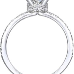 14K Solid Gold 3ct Radiant Cut Moissanite Engagement Rings for Women - Image 3