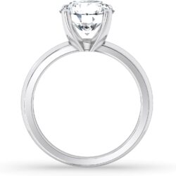 1/2 Carat - 5 Carat Lab Grown Diamond 4 Prong Solitaire Ring | 14K White Gold Engagement Anniversary Wedding Band Ring for Women | E-F Color and VS1 Clarity - Image 4