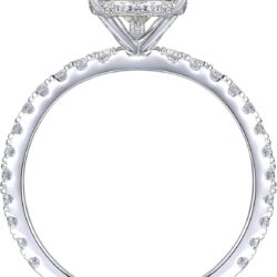 14K White Gold Engagement Ring, 3 Carat Pear Cut Moissanite Rings, Solid 14k White Gold Engagement Ring for Women - Image 2