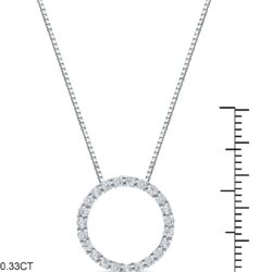 Diamond Wish 1/6 to 1 Carat Diamond Circle of Life Round Pendant Necklace for Women in 14k Gold (I1-I2, cttw) on 18 Inch Long Chain with Spring Ring Clasp - Image 4