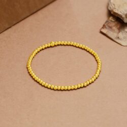 24K Solid Gold Bracelet for Women, Real Pure Gold Jewelry Charm Dainty Fortune Gold Ball Gold Bead Bracelet for Men Girlfriend - Image 7