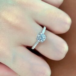 14K Solid Gold Moissanite Rings 14k Gold Solitaire Ring 1 Carat Round Brilliant Cut Moissanite Engagement Rings - Image 7