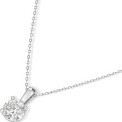 IGI Certified 0.25Ct-3.00 Carat Diamond Color/Clarity F-VS2, 14K Gold 4 Prong Set Round-cut Lab Grown Diamond Solitaire Necklace Pendant Chain - Image 3