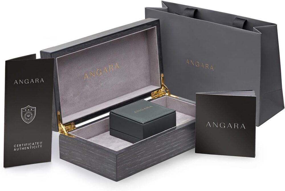 Angara Natural Princess Diana Inspired Blue Sapphire Ring with Diamond Halo in 14K Solid Gold/Platinum | September Birthstone, Birthday, Engagement, Anniversary, Wedding Jewelry Gift for Women - Image 9