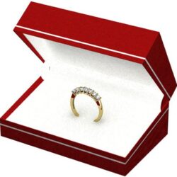 Dazzlingrock Collection 0.50 Cttw 18K Solid Gold Round White Diamond Womens 7 Stone Bridal Wedding Band Anniversary Ring - Image 3
