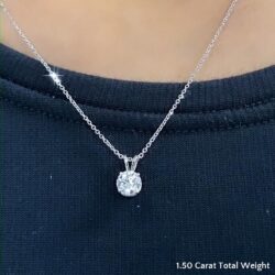 14K Gold 1/2-5 Carat LAB GROWN Diamond Solitaire Pendant IGI Certified 4 Prong Diamond Pendant Necklace For Women (E-F-G, VS1-VS2, 0.50-5 C.t.w) - Image 4