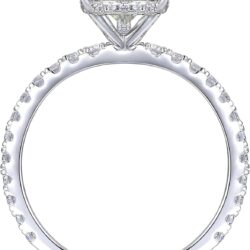 14K Solid Gold 4ct Pear Cut Moissanite Engagement Rings for Women - Image 3