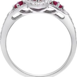 Gin &Grace 14K White Gold Mozambique Genuine Ruby Ring with Diamonds for women | Ethically, authentically & organically sourced (Marquise-cut) shaped Ruby hand-crafted jewelry for her | Ruby Ring for women - Image 2