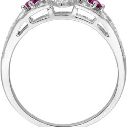Gin & Grace 14K White Gold Mozambique Genuine Ruby Ring with Diamonds for women | Ethically, authentically & organically sourced (Pear-cut) shaped Ruby hand-crafted jewelry for her | Ruby Ring for women - Image 4