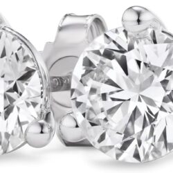 IGI Certified 1.50 to 4.00 Carat Lab Grown Diamond Round Stud Earrings for Women I 14k White Gold Earrings for Her (I-J, VS1-VS2, cttw) 3-Prong Martini Set Diamond I Push Back Studs - Image 3