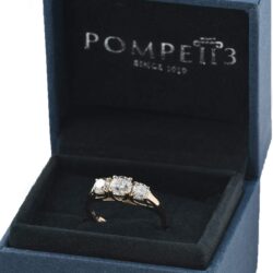 1ct Three Stone Diamond Engagement Womens Anniversary Ring 14k Yellow Gold - Image 4