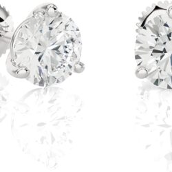1/4 to 2 Carat Natural or Lab Grown Diamond Round Stud Earrings for Women in 14k White Gold (D-E to L-M, VVS1-VVS2 to SI2-I1, cttw) 3-Prong Martini Screw Back by Privosa Fine Jewelry - Image 2