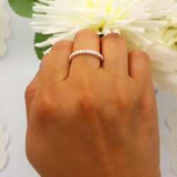 Dazzlingrock Collection 1.00 Cttw 14k Solid Gold Round Diamond Womens Eternity Anniversary Stackable Ring Wedding Band - Image 2