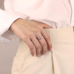 LUO Round Shaped 7 MM Gemstone Branch Statement Ring 925 Sterling Silver Birthstone Ring for Women - Image 6