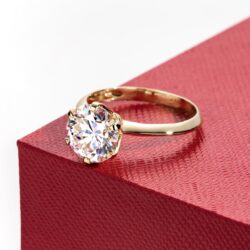 Solid 14K White Gold/Yellow Gold 3CT Six Prong Solitaire Moissanite Ring, 14K Real Gold Gift for Wedding, Engagement And Anniversary Promise Rings With Certificate - Image 6