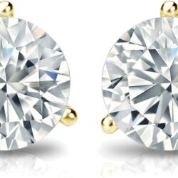 IGI Certified 1/4 to 5 Carat Lab Grown Diamond Round Stud Earrings for Women in 14k Gold or Platinum (E-F Color, SI1-SI2 Clarity, cttw) 3-Prong Martini Set Round Cut Screw Back Studs by Diamond Wish - Image 3