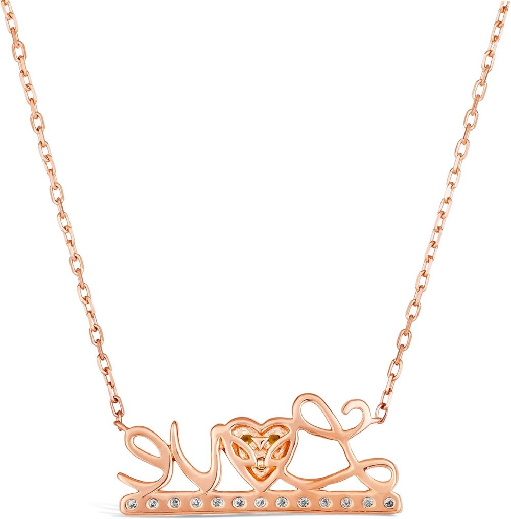 LE VIAN 1/4 Carat White and Brown Diamond Love Heart Pendant Necklace for Women in 14k Rose Gold (White/Fancy Brown, cttw) on 18 Inch Chain - Image 3