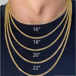 10K and 14K Gold Square Wheat Chain 1.7mm 2.2mm 2.6mm 3.2mm 3.9mm 4.5mm Yellow Real Gold Chains For Men Diamond Cut Braided Franco Chain Necklace For Women with Lobster Clasp 16" 18" 20" 22" 24" - Image 5