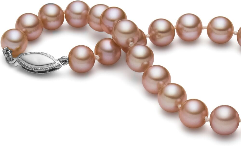 HinsonGayle AAA Pink Round Freshwater Cultured Pearl Necklace (18 inch) - Image 4
