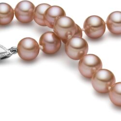 HinsonGayle AAA Pink Round Freshwater Cultured Pearl Necklace (18 inch) - Image 4
